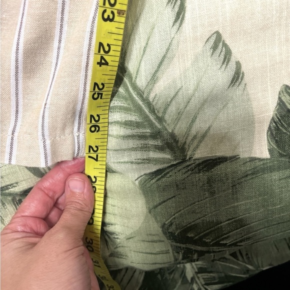 Ci Sono Tan and White Striped Wide Leg Paperbag Pants Belted - Picture 7 of 13